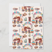 Cowboy Carnaval Circus Show Verjaardag Kaart (Achterkant)