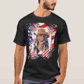 Cowboy Carter Profiel Pic Amerikaanse vlag T-shirt (Voorkant)