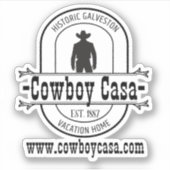 Cowboy Casa Vinyl Sticker (Voorkant)