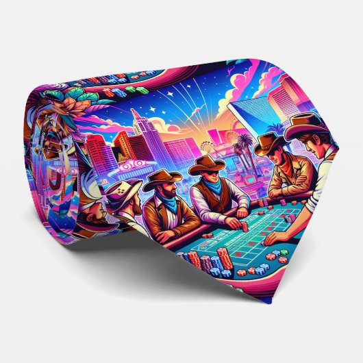 Cowboy Casino Dice Game Stropdas (Opgerold)