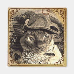 Cowboy Cat 3 Magneet