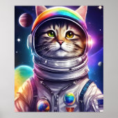 Cowboy Cat Astronaut, Space Cadet Cat Poster (Voorkant)