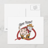 Cowboy Cat Briefkaart (Voorkant / Achterkant)