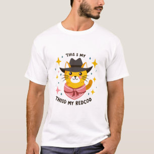 Cowboy Cat Cuteness T-shirt 2024   klassieke kat