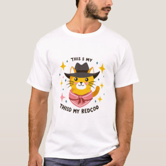 Cowboy Cat Cuteness T-shirt 2024 | klassieke kat