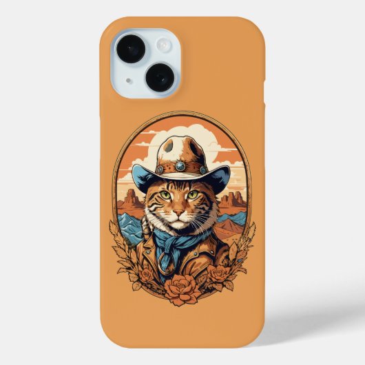 Cowboy Cat Design Case-Mate iPhone Case (Achterkant)