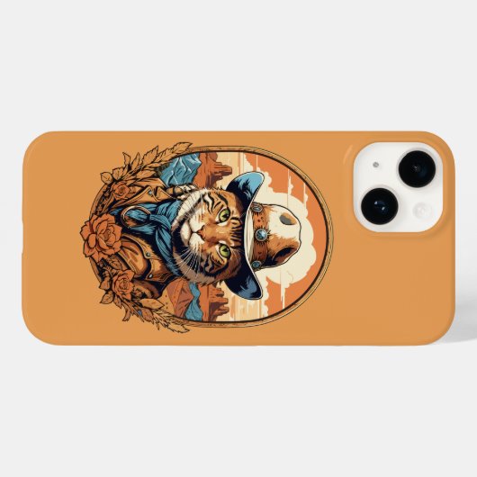  Cowboy Cat Design Case-Mate iPhone Case (Achterkant (horizontaal))