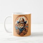 Cowboy Cat Design Koffiemok (Links)