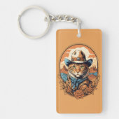  Cowboy Cat Design Sleutelhanger (Voorkant)