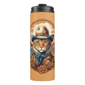 Cowboy Cat Design Thermosbeker (Voorkant)