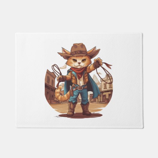 Cowboy Cat Deurmat (Voorkant)