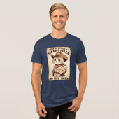 Cowboy Cat Fart Smella T-shirt (Voorkant volledig)