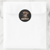 Cowboy Cat Meowdy Ronde Sticker (Tas)