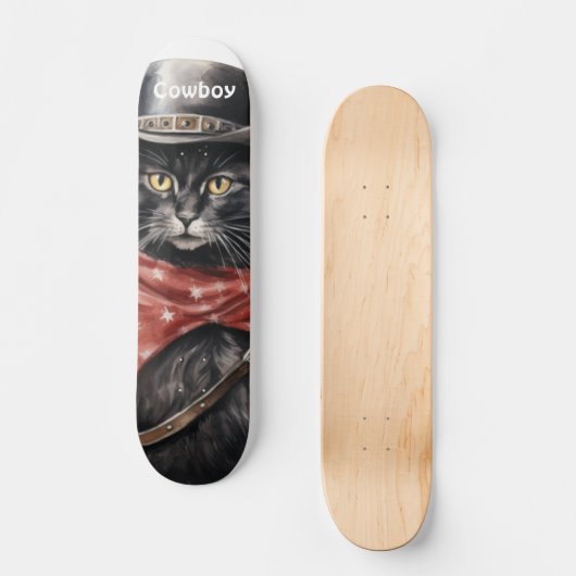 Cowboy Cat Persoonlijk Skateboard (Voorkant)