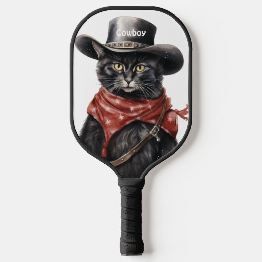 Cowboy Cat Pickleball Paddle (Voorkant)