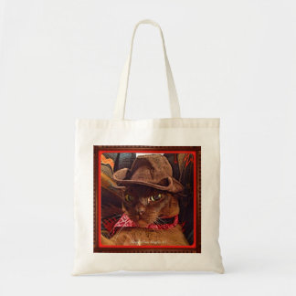 Cowboy Cat, pose 4, kleur Tote Bag