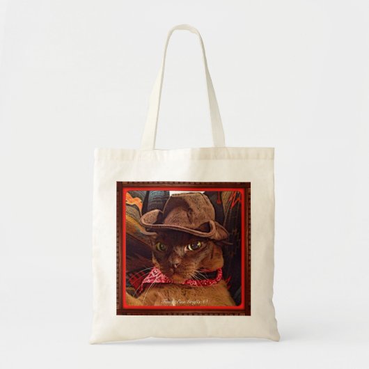 Cowboy Cat, pose 4, kleur Tote Bag (Voorkant)