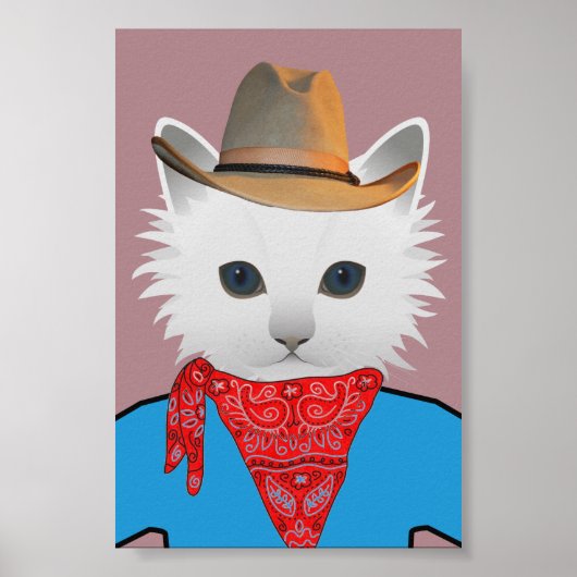 COWBOY CAT-POSTER POSTER (Voorkant)