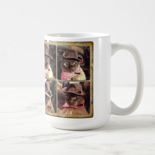 Cowboy Cat x 4 Koffiemok (Rechts)