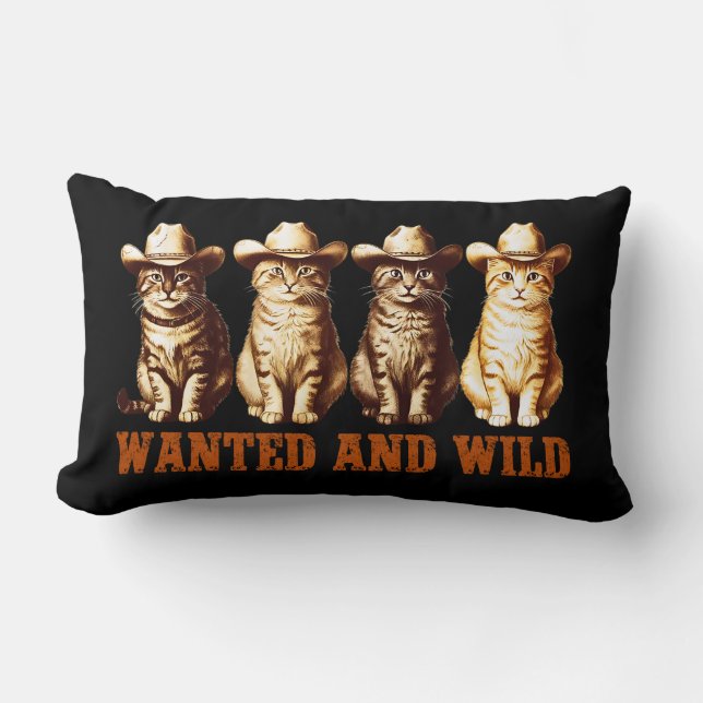 Cowboy Cats Wild Western Kat Graphic, Kussen (Voorkant)