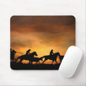 Cowboy Cattle Drive Land Western Muismat (Met muis)