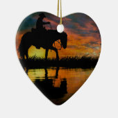 Cowboy Ceramic Ornament (Rechts)