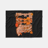 Cowboy Checkered Fall,fall Pumpkin,boots Cow Funny Fleece Deken (Voorkant (Horizontaal))
