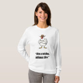 Cowboy Chicken Attitude – Funny Cartoon Tee T-shirt (Voorkant volledig)