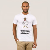 Cowboy Chicken Attitude – Funny Cartoon Tee T-shirt (Voorkant volledig)