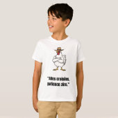Cowboy Chicken Attitude – Funny Cartoon Tee T-shirt (Voorkant volledig)