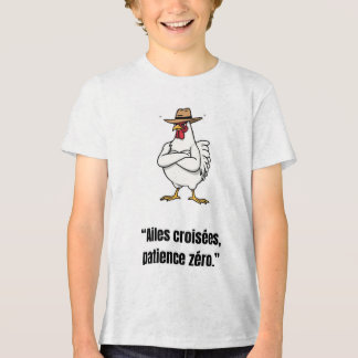 Cowboy Chicken Attitude – Funny Cartoon Tee Tri-Blend Shirt