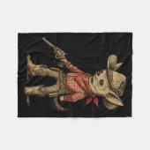 Cowboy Chihuahua Funny Western Cowboy Dog Lover  Fleece Deken (Voorkant (Horizontaal))