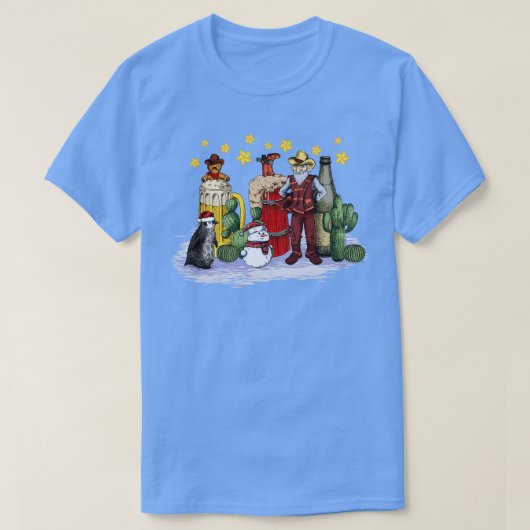 Cowboy Christmas 7 T-shirt (Design voorkant)