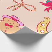 Cowboy Christmas Gingerbread Cadeaupapier (Hoek)