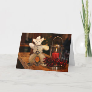 Cowboy Christmas Gingerbread Man Vakantie Feestdagen Kaart