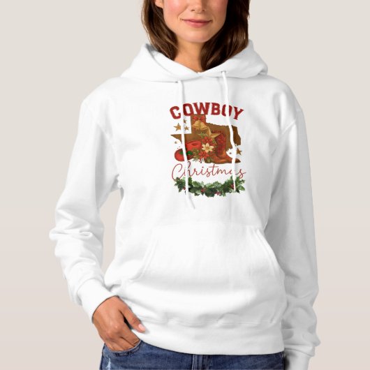 Cowboy Christmas Hoodie (Voorkant)