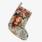 Cowboy Christmas Stocking Kleine Kerstsok (Voorkant (Hangend))