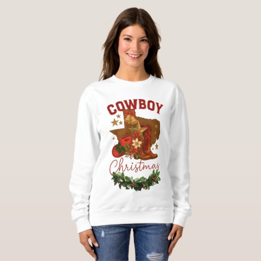 Cowboy Christmas Trui (Voorkant volledig)