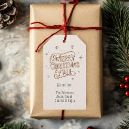 Cowboy Christmas Western Vrolijk Kerstfeest Y'all Cadeaulabel