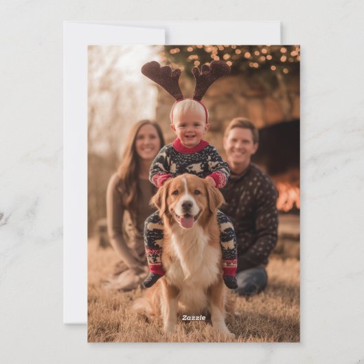 Cowboy Christmas Western Vrolijke Kerstfoto Feestdagenkaart (Achterkant)