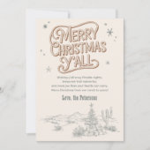 Cowboy Christmas Western Vrolijke Kerstfoto Feestdagenkaart (Voorkant)