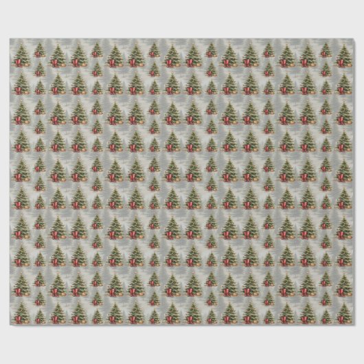 Cowboy Christmas wrapping papier rol (Vlak)