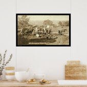 Cowboy Chuckwagon SD 1887 Poster (Keuken)