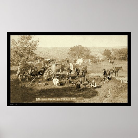 Cowboy Chuckwagon SD 1887 Poster (Voorkant)