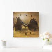Cowboy Clock Vierkante Klok (Huis)