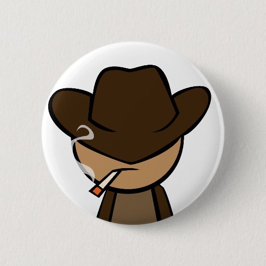 Cowboy Close-up Ronde Button 5,7 Cm (Voorkant)