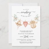 Cowboy Clothesline Wild West Boy Baby Shower Kaart (Voorkant)