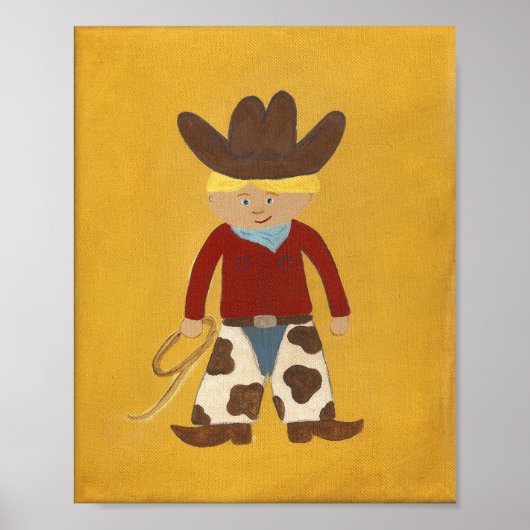 Cowboy Clyde-kinderkamerkunst - PRINT (Voorkant)