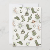 Cowboy Cocktails flessen Baby shower Kaart (Achterkant)