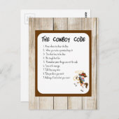 Cowboy-code Briefkaart (Voorkant / Achterkant)
